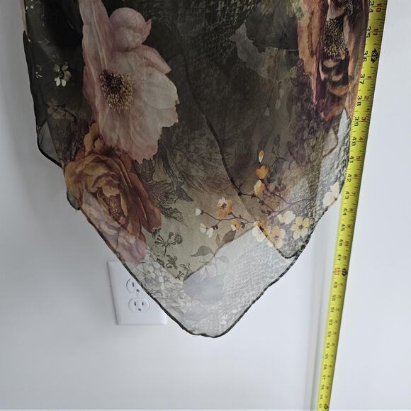 Jessica Howard Dress Womens Petite 4 Floral Sheer Metallic Y2K Forest Fairy VTG - Picture 11 of 11